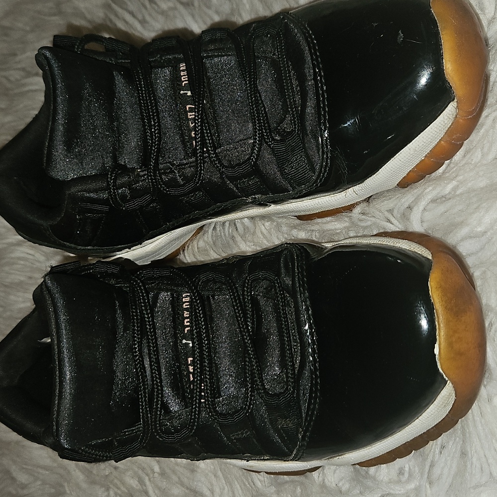 Jordan Black and White Sneakers with Brown Soles